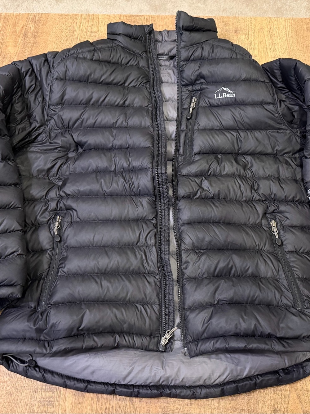 L.L. Bean Men's Black Packable Down Jacket